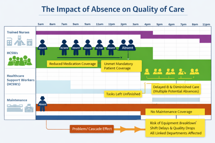 Infographic illustrating the impact of absence