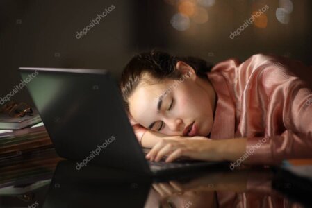 Worker resting briefly with eye mask during a scheduled break
